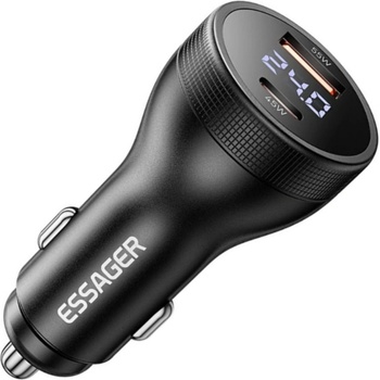 ESSAGER 100W супер бързо A+C зарядно за кола с дигитален дисплей (ECCPQ-KL0H-P)