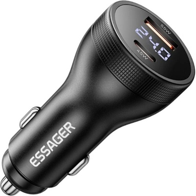ESSAGER 100W супер бързо A+C зарядно за кола с дигитален дисплей (ECCPQ-KL0H-P)