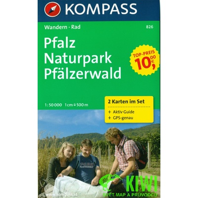 Pfalz Naturpark Pfälzerwald 826 2 mapy 1:50T NKOM