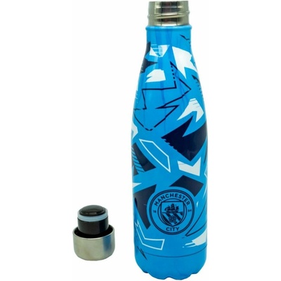 CurePink Nerezová termo láhev FC Manchester City Znak 500 ml