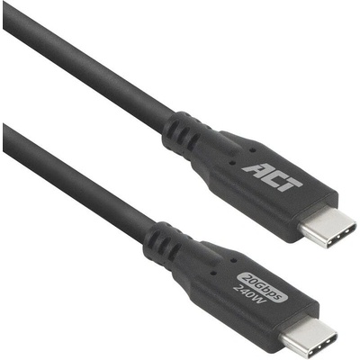 ACT кабел usb-c към usb-c, 0, 5 м, черен (ac7420)