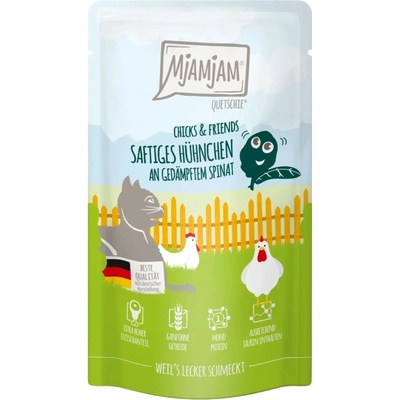 MjAMjAM Chicks & Friends, kuře a špenát, 125 g
