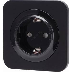 Aigostar - стенна розетка с рамка SCHUKO 250V/16A, черна (AI2773A)