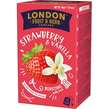 London Fruit & Herb strawberry & vanilla fool čaj 20 sáčků