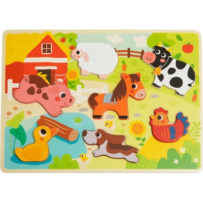 Tooky Toy Дървен пъзел 3d ферма th636b (112990)