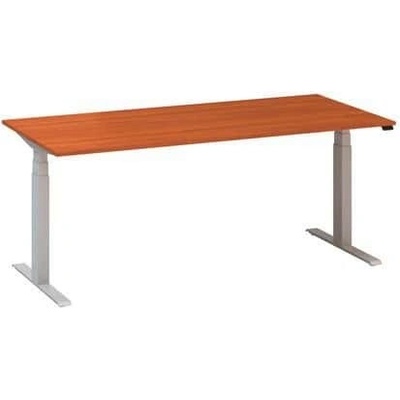Alfa Office Alfa Up s šedým podnožím 180 x 80 x 61,5 - 127,5 cm divoká třešeň