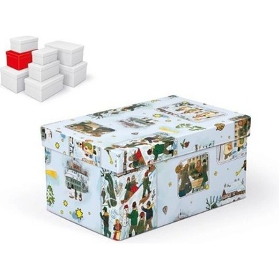 Krabice dárková vánoční B-V005-DL 22x14x11cm – Zboží Dáma