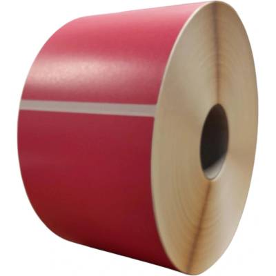 Papierová Etiketa 148 mm x 210 mm, Matný papier, Červená, Dutinka 76 mm, 2115 ks/kotúč, Permanentné lepidlo, Priemer kotúča 278 mm