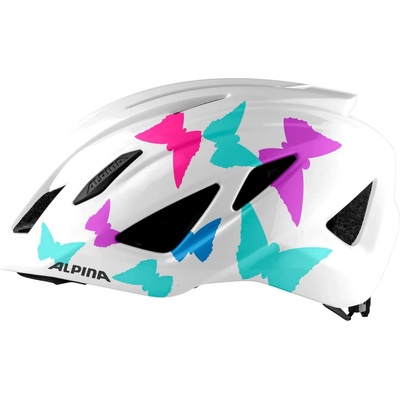 Alpina Детска каска за велосипед Alpina Kid's Pico Bike helmet - Pearl White Butterflies Gloss - размер 50-55 cm (851-1649-0411)