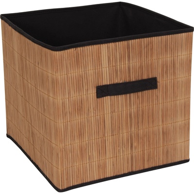 MSV skládací úložný box, bambus, černý (50006)