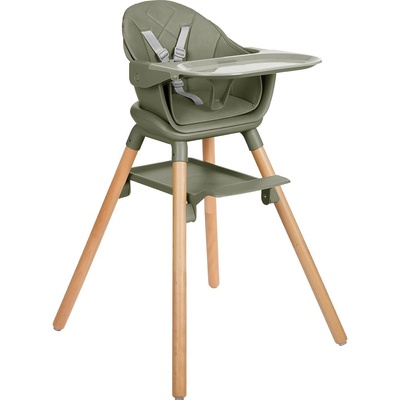 KikkaBoo Стол за хранене 6в1 Woody Army Green 2024 (31004010175)