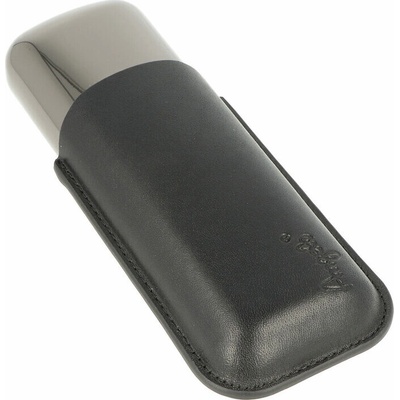 Angelo pouzdro na 2 doutníky kov kůže černé