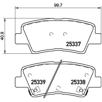 BREMBO Sada brzdových platničiek kotúčovej brzdy P30094