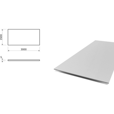 Hliníkový plech 1,5x3 m, tloušťka 5 mm (EN 5754) H22
