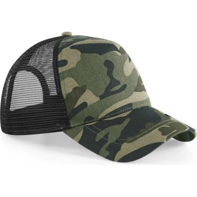Beechfield B 694 Camo Trucker 5 panelová COT530694u6399-midnight ca Maskáčová midnight