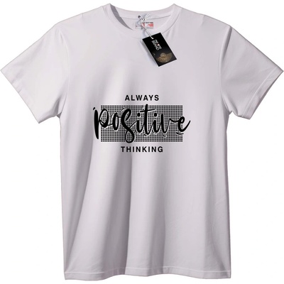 NOONEBRAND Тениска Винаги Позитивно Мислене - 6XL, Black