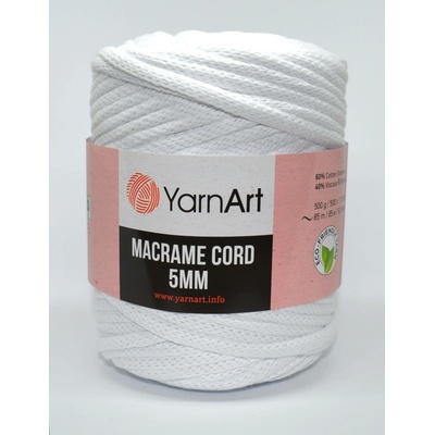 Macrame Cord 5 mm barva 751 bílá