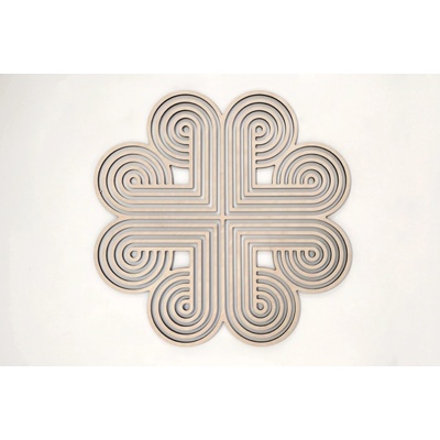 MAJADESIGN Dřevěný obraz - ČTYŘLÍSTEK Rozměr obrazu: 90 x 90 cm
