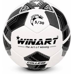 Winart Футболна топка от изкуствена кожа, размер 5 winart college white/black