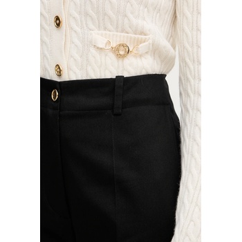 Patou Памучен панталон Patou в черно със стандартна кройка, с висока талия TR0020074 (TR0020074)