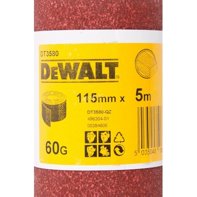DeWALT Rolka brúsneho papiera 5 mx 115 mm, P220 DT3584