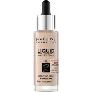 Eveline Cosmetics Liquid Control Tekutý make-up s pipetou 01 Light Beige 32 ml