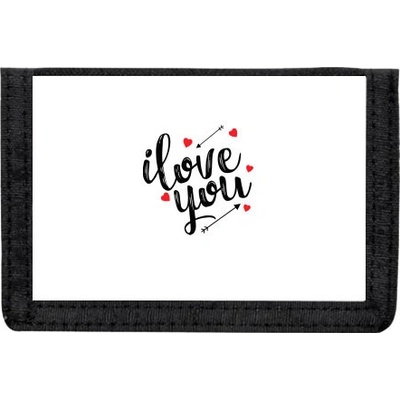 Peněženka na suchý zip I love you