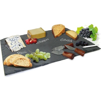 vin bouquet Комплект за сирена с каменна плоча Vin Bouquet/Nerthus Cheese Board Slate (VB FIH 014)