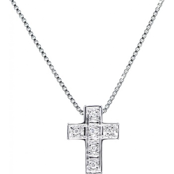 Blink-Blink Diamantový prívesok krížik z bieleho zlata 7010BDV
