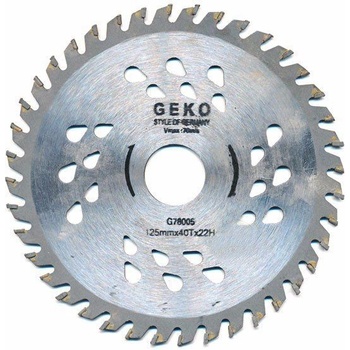 GEKO Kotouč pilový vidiový s otvory, 125x22x40T