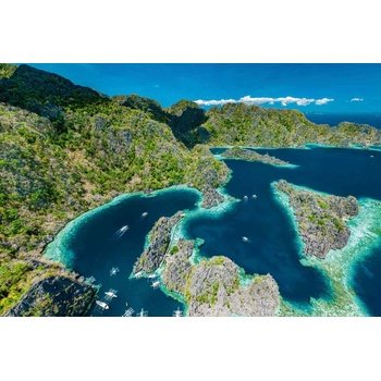 DIMEX ART s. r. o Флизелинов фототапет въздушна снимка гледка към лагуни 375 x 250 см