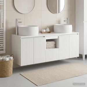 vidaXL Комплект шкафове за баня 3 бр. Бял гланц 49, 5 x 44, 5 x 66 см (3405721)