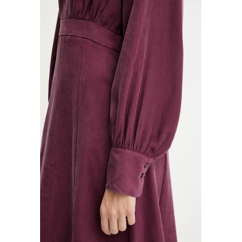 ANSWEAR Рокля Answear. LAB в бордо къса разкроена (PK9011)