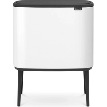 Brabantia Кош за боклук Brabantia Bo Touch 651118, 3x11 л, Плавно и безшумно отваряне, Голям отвор, Тъмносив (Bo Touch 651118)