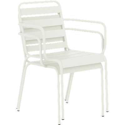 Carmen Метален градински стол inisa - светлосив (3535136)