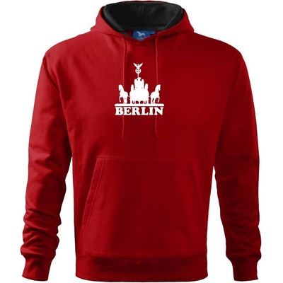 Berlin pamätník mikina s kapucňou hooded sweater Červená