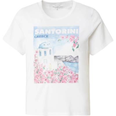 Abercrombie & Fitch Тениска 'SANTORINI' бяло, размер L