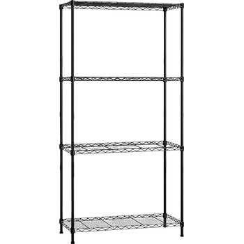 MMS Черен телен стелаж MMS - 4 х 200 kg, 180 х 91 х 45 cm (49566)