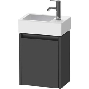 Duravit Ketho. 2 - Шкафче за умивалник 44x36x24 см, 1 врата, панти отляво, графит матов K25071L49490000 (K25071L49490000)