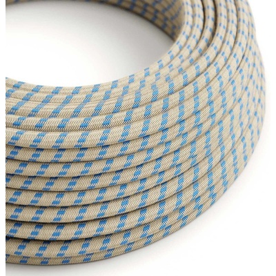 Creative Cables RD55 2x0,75mm² pruhy modrá 1 m