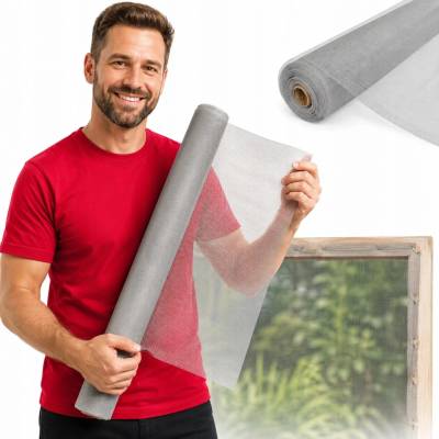 zahrada-XL Síť proti hmyzu hliník 100 x 500 cm stříbrná