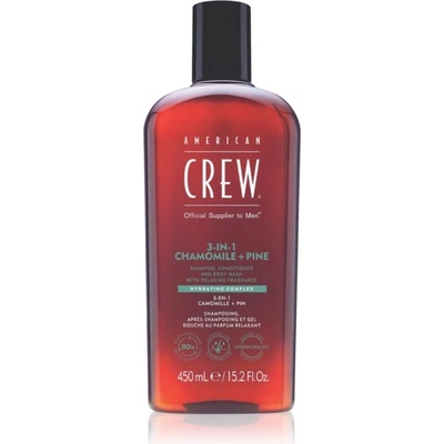 American Crew 3in1 Chamolie + Pine šampon kondicionér a sprchový gel 450 ml