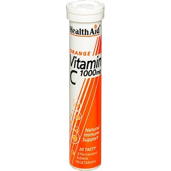 HEALTHAID Хранителна добавка Витамин С 1000 mg Ефервесцентни таблетки , Health Aid Vitamin C 1000mg Orange 20Tabs