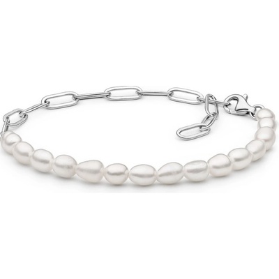 Gaura Pearls stříbrný náramek s bílou perlou Geva 242-09B Bílá