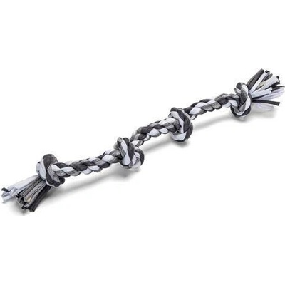 Nobleza bavlněné lano s uzly 42 cm šedá