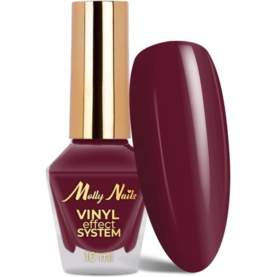 Klasický lak na nehty MOLLYNAILS 10ml Vinyl Effect System Berry Rose