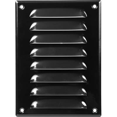 Ventishop KVMc 140 x 190 kovová hranatá větrací mřížka se síťkou černá