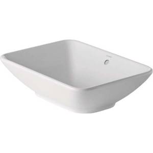 Duravit Bacino - Мивка за плот, 55x42 см, с преливник, без отвор за смесител, DuraShield, бяла 033452AA00 (033452AA00)
