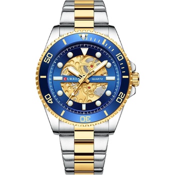 Curren Мъжки часовник Curren Herdic, Неръждаема стомана, Сребрист / Син (CURREN-8412-BLUE)