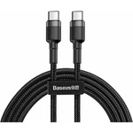 Baseus CAFULE кабел за данни 2бр Type-C - Type-C, 200см, ЧЕРНО/ЧЕРНО ЗЕЛЕН E0418500 (E0418500)
